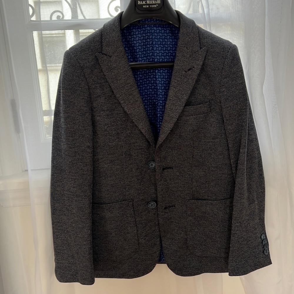Isaac Mizrahi Boys Slim Fit 2pc “Birdseye” suit size 12